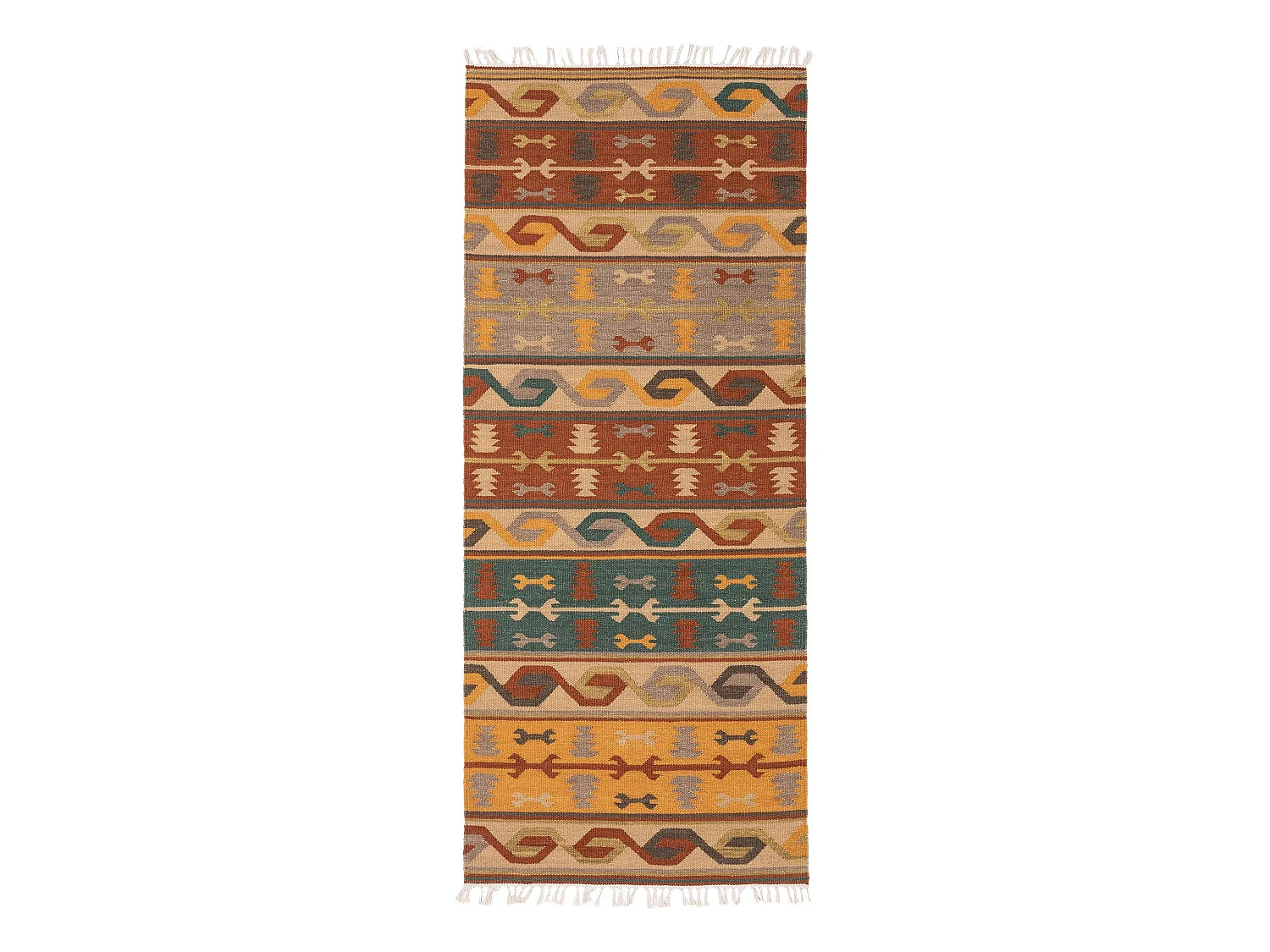 Kelim tissé à la main Zohra Multicouleur 80x200 cm
