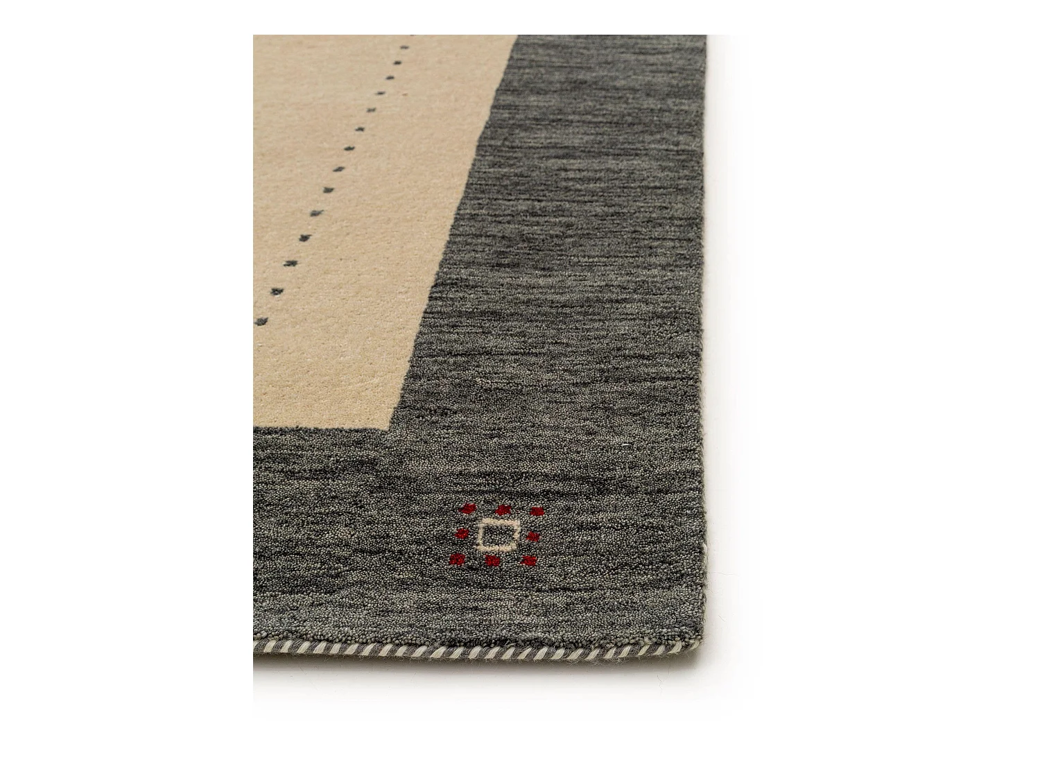 Tapis de laine Jamal Beige/Gris 300x400 cm