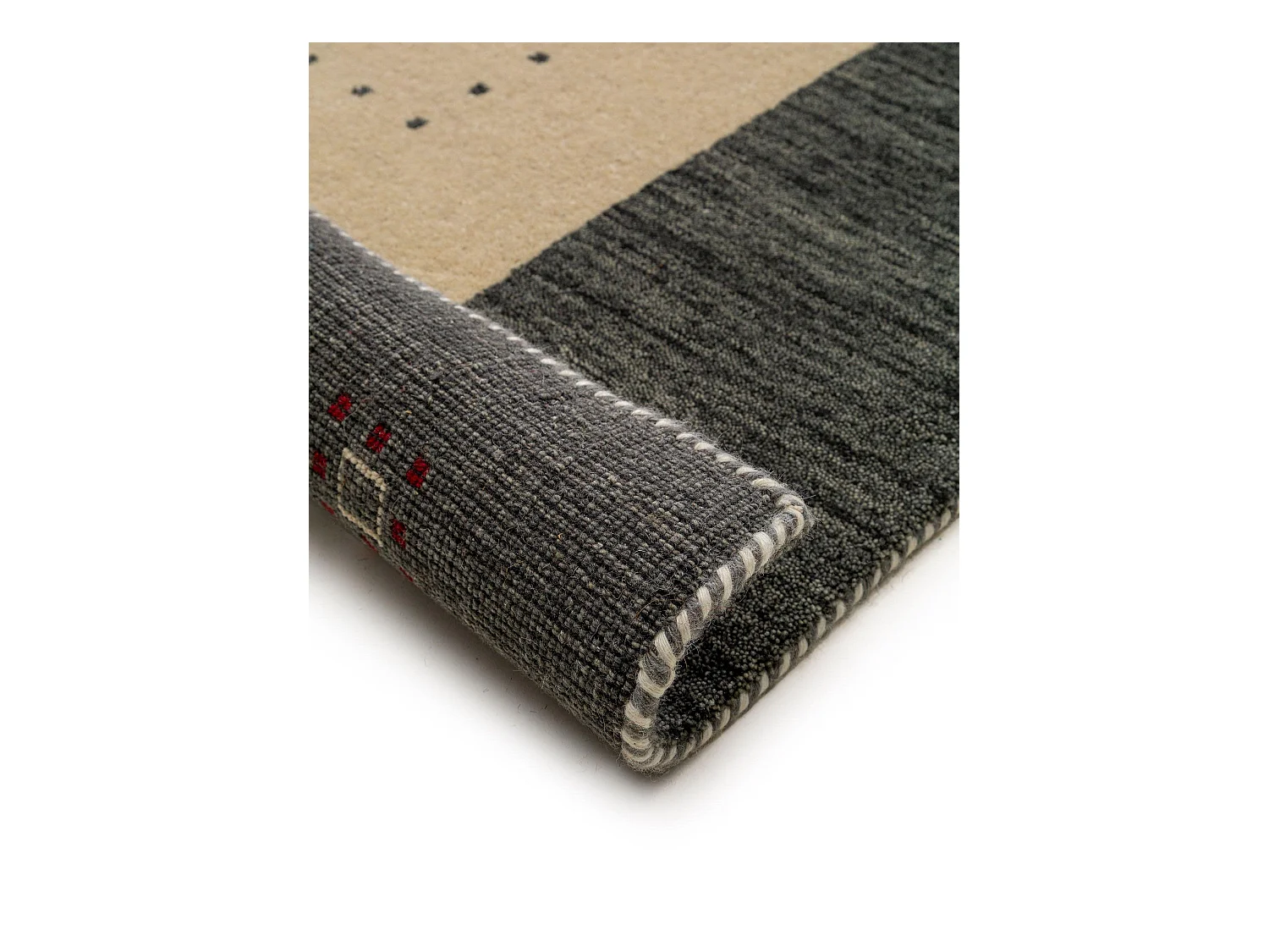 Tapis de laine Jamal Beige/Gris 300x400 cm