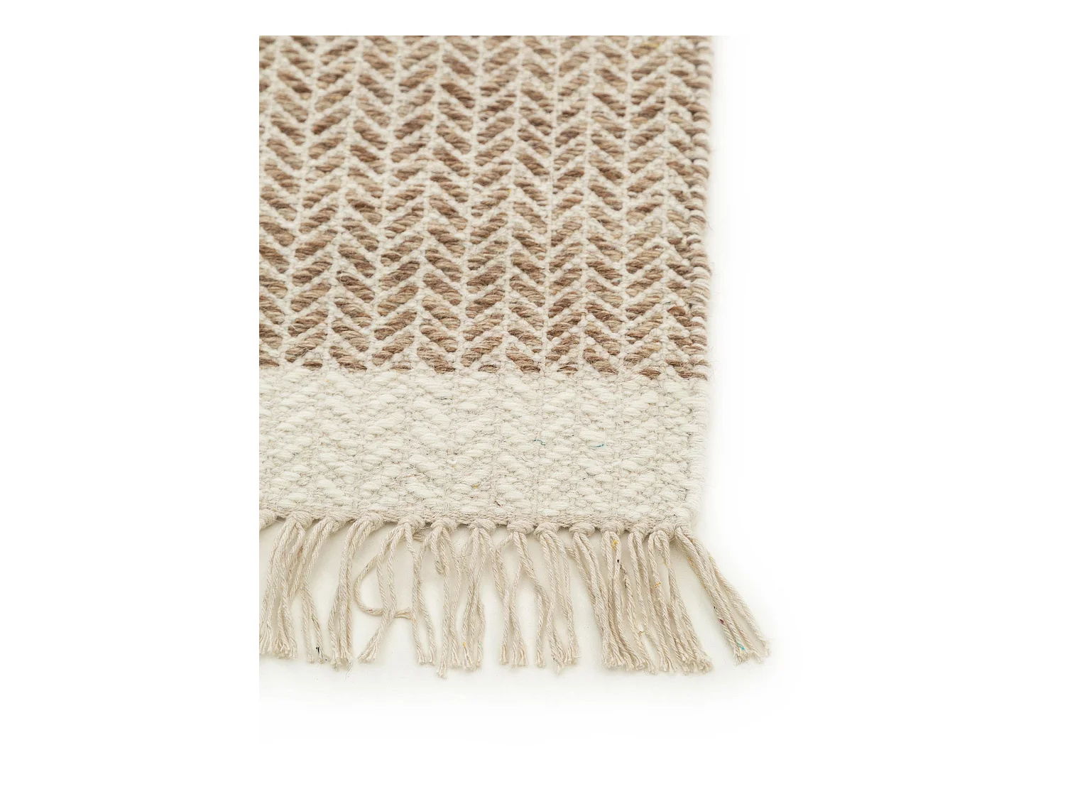 Tapis de couloir en laine Kim Beige 70x200 cm