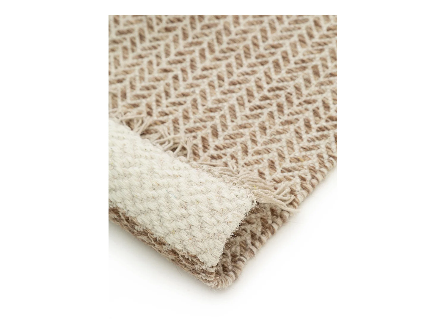 Tapis de couloir en laine Kim Beige 70x200 cm