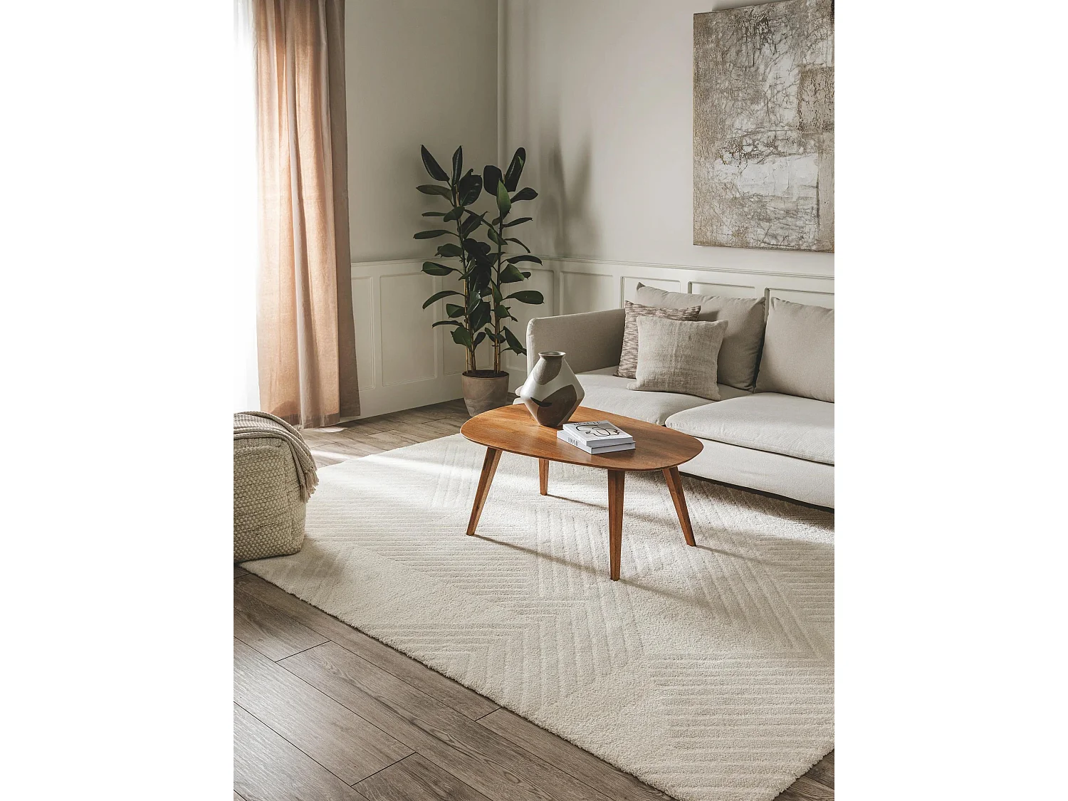 Tapis Tacoma Crème 80x150 cm