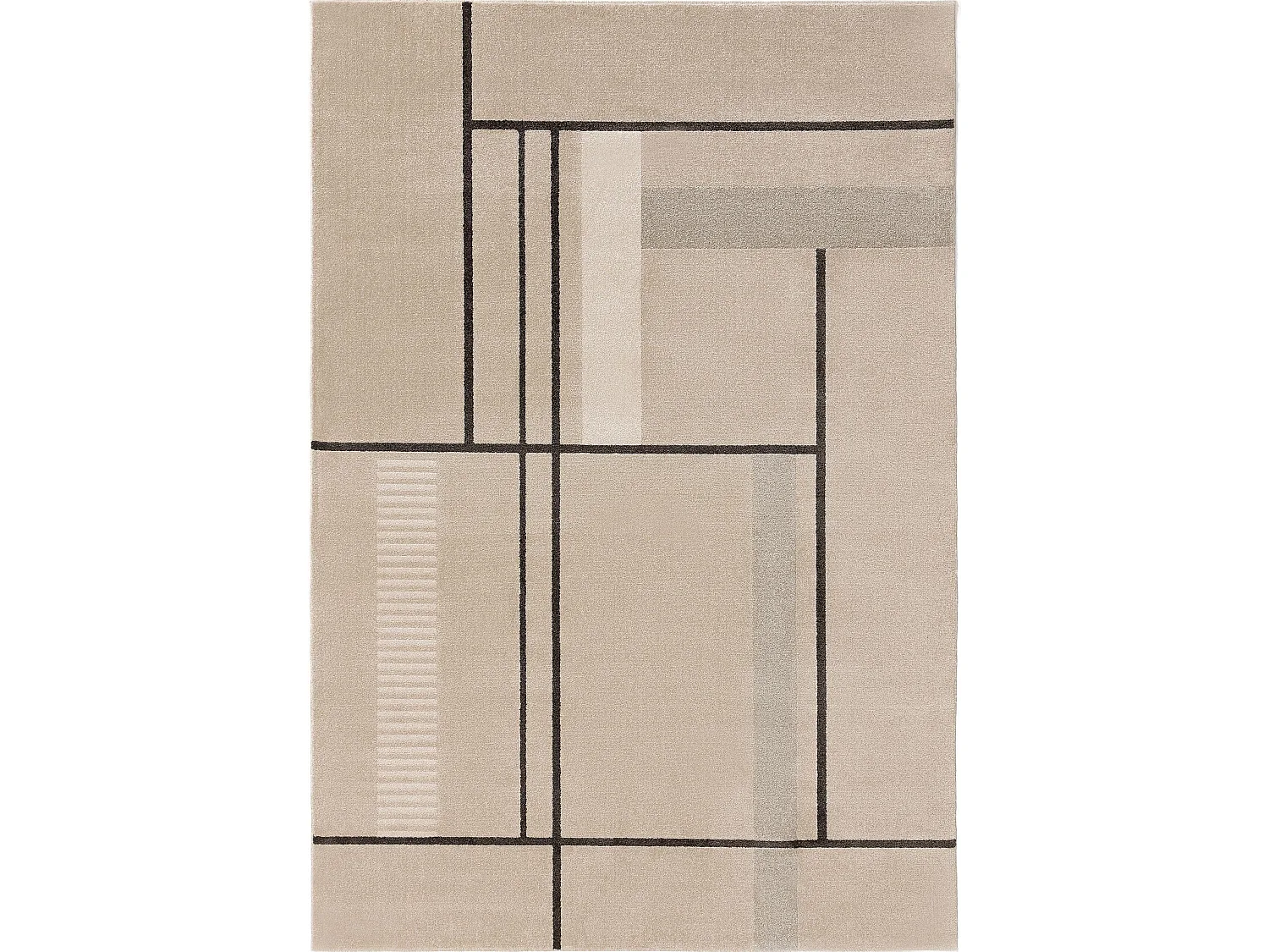 Tapis Ida Crème/Anthracite 80x150 cm