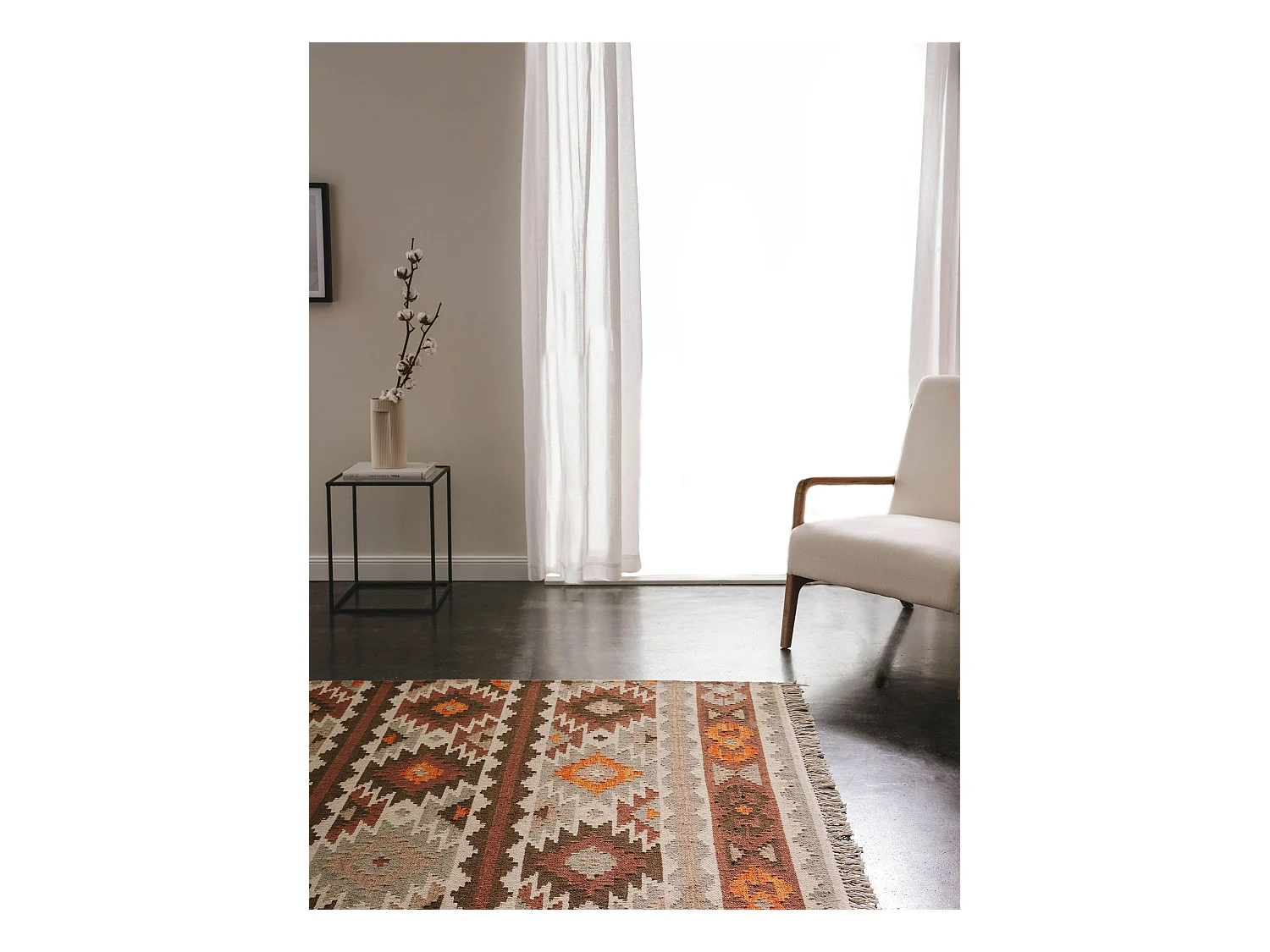 Kelim tissé à la main Zohra Multicouleur 200x300 cm