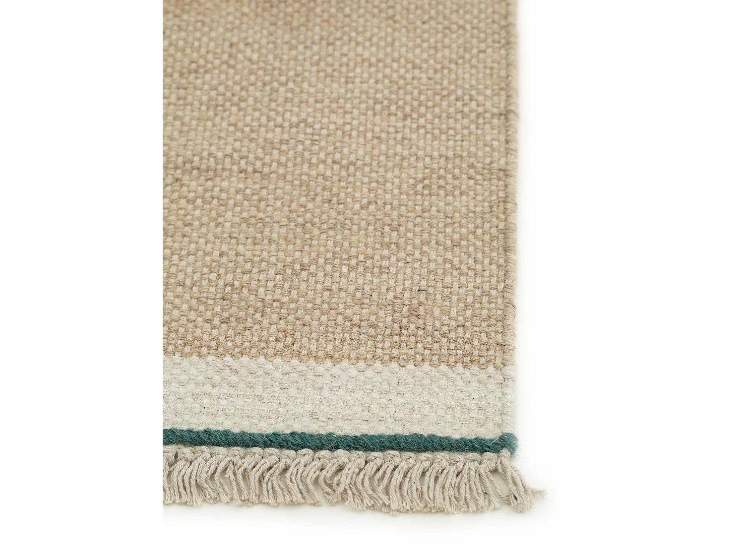 Tapis de couloir en laine Karla Beige 80x250 cm