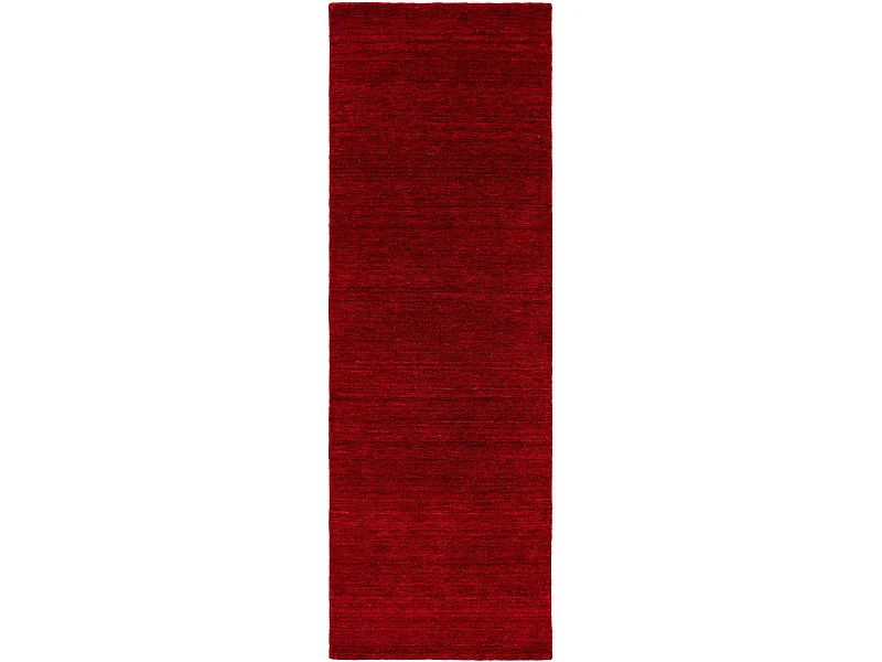 Tapis de couloir en laine Jamal Rouge 80x250 cm