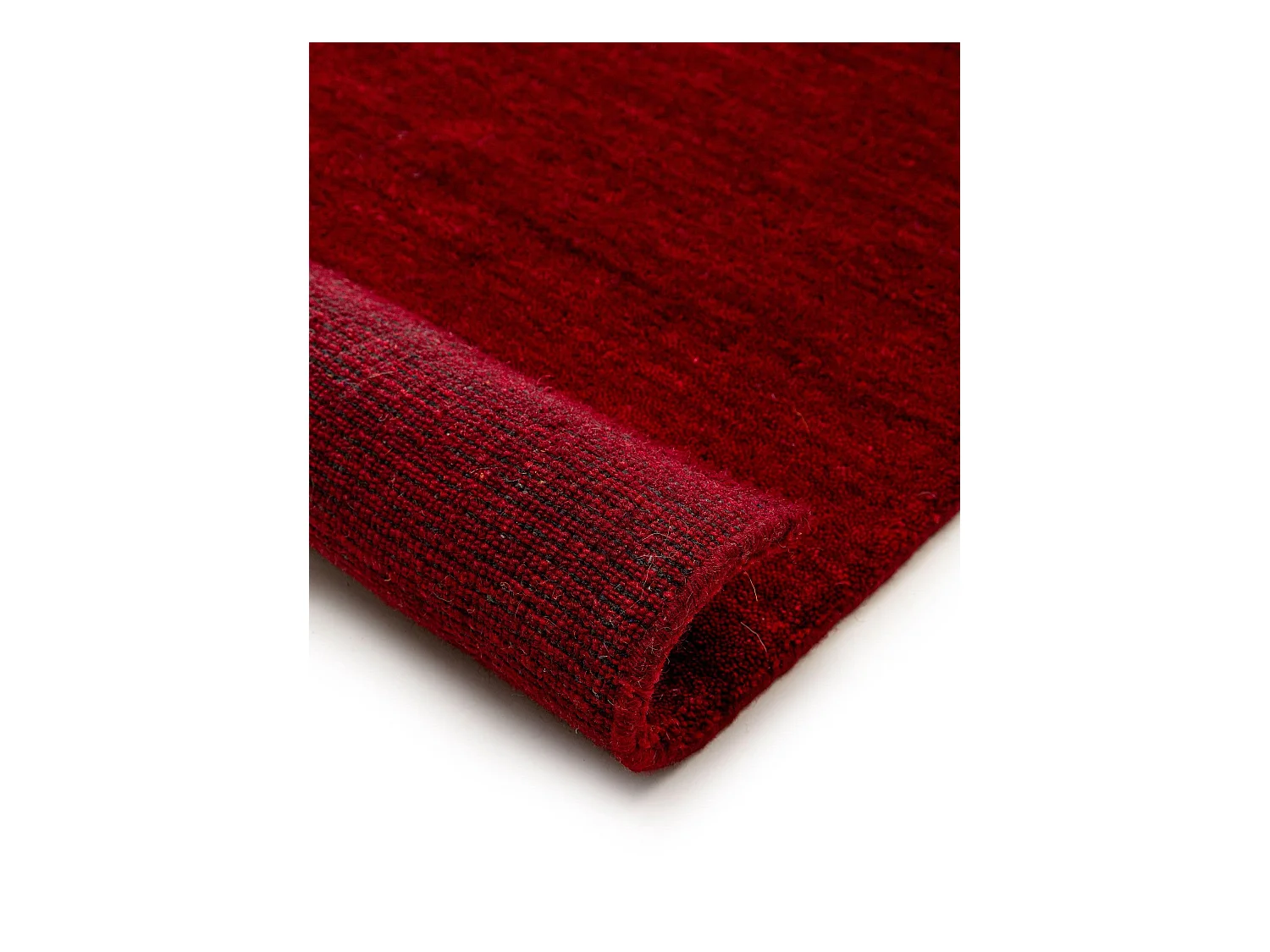 Tapis de couloir en laine Jamal Rouge 80x250 cm