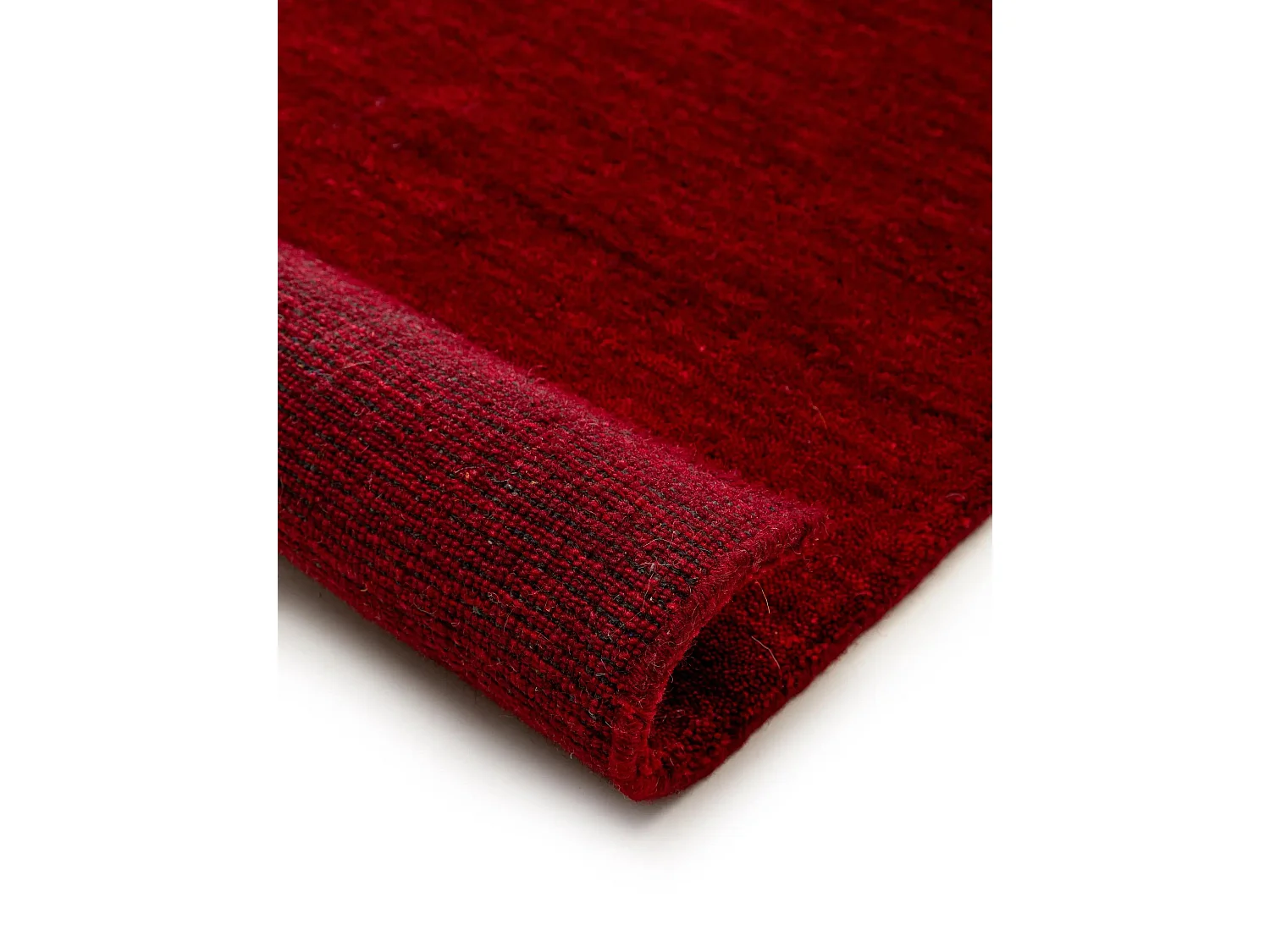 Tapis de couloir en laine Jamal Rouge 80x250 cm