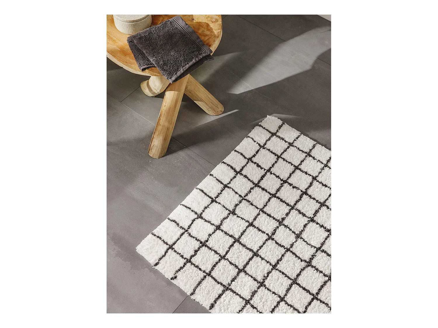 Tapis de Bain Wavu Blanc 50x80 cm