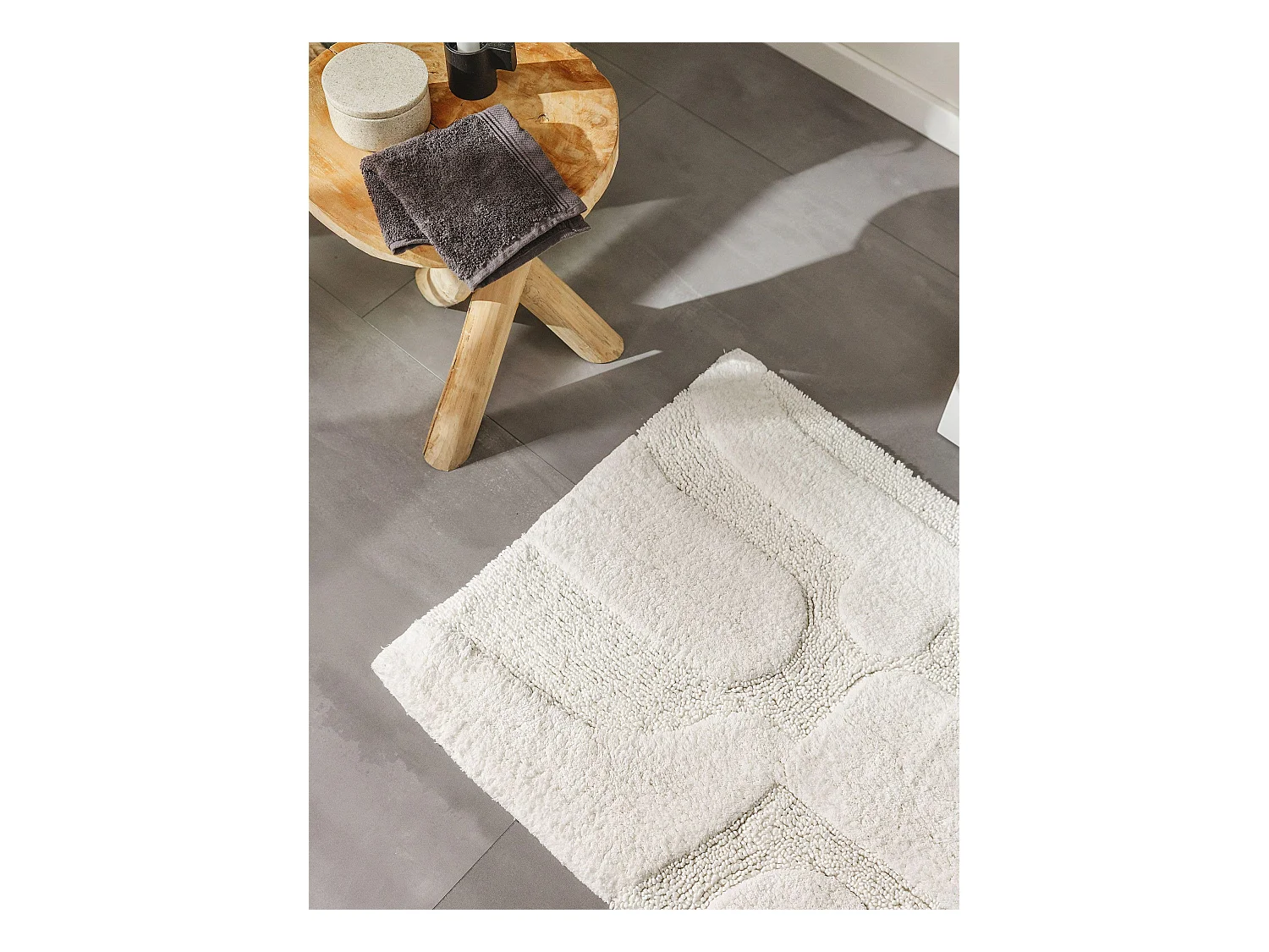 Tapis de Bain Nehir Blanc 80x150 cm