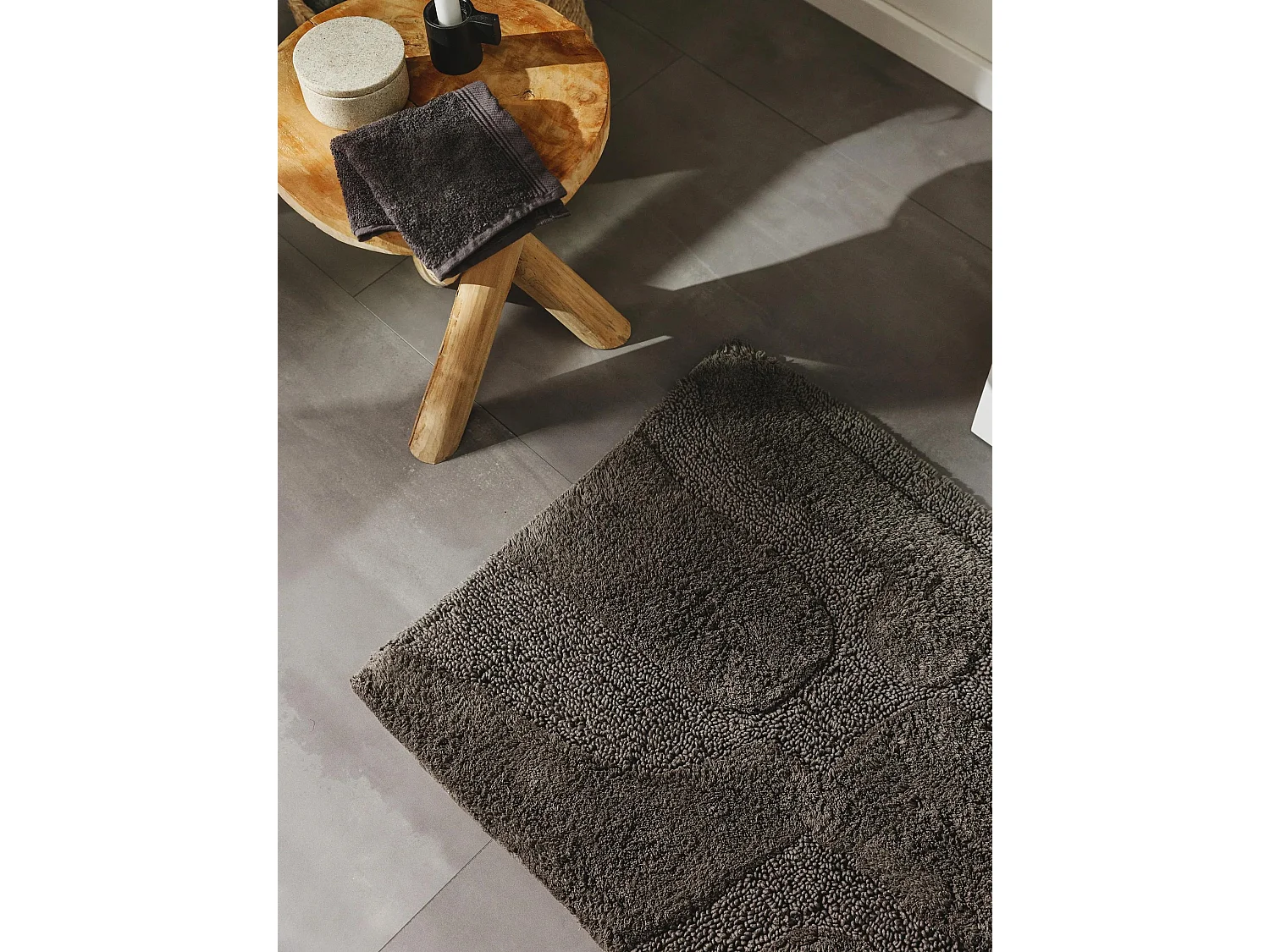 Tapis de Bain Nehir Gris 50x80 cm