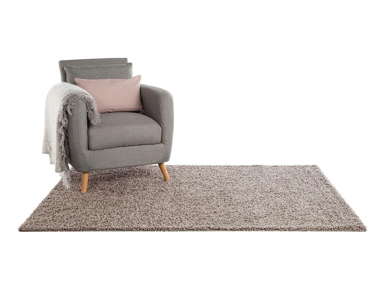 Tapis à poils longs Swirls Gris 80x150 cm