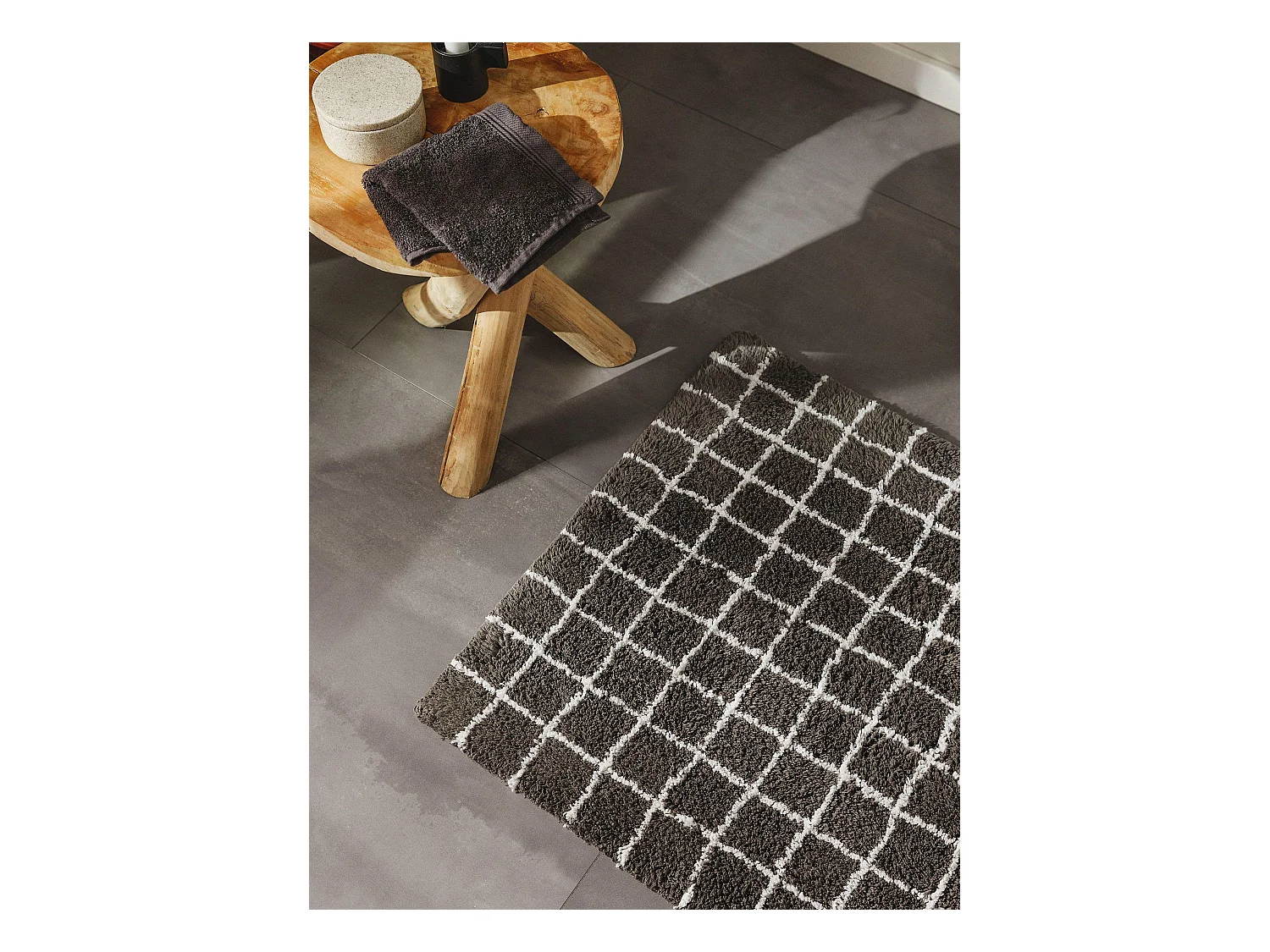 Tapis de Bain Wavu Gris 50x80 cm