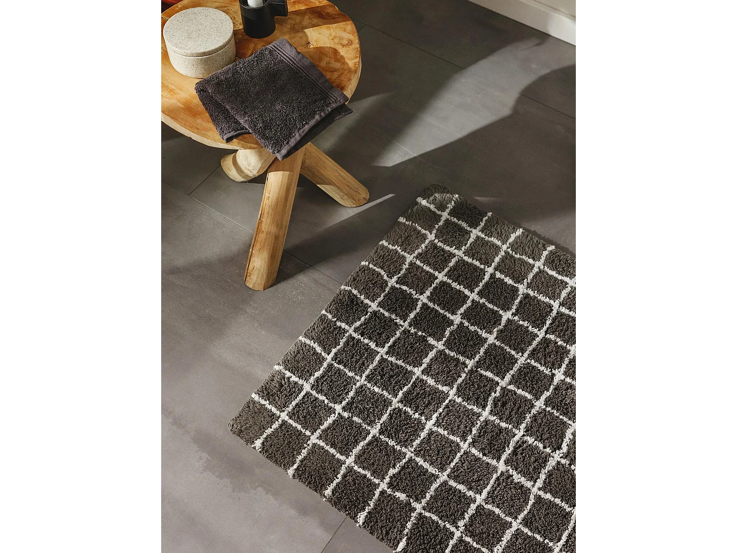 Tapis de Bain Wavu Gris 50x80 cm