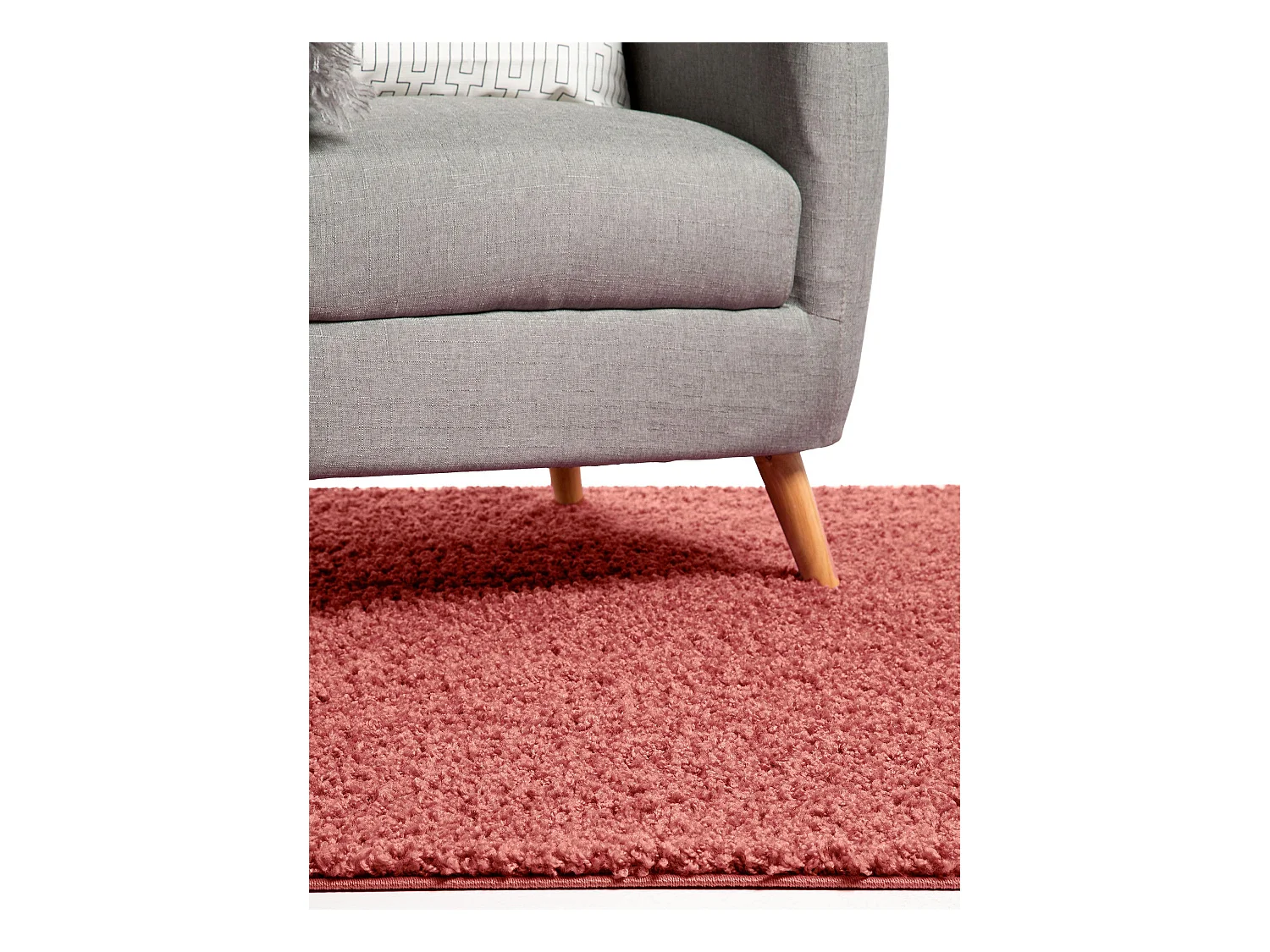 Tapis à poils longs Swirls Rose 133x190 cm