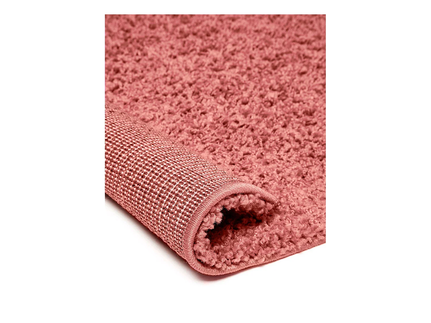 Tapis à poils longs Swirls Rose 133x190 cm