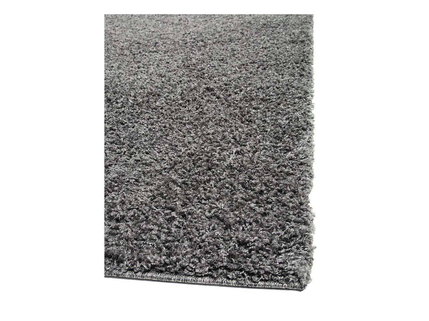 Tapis à poils longs Swirls Gris foncé 133x190 cm