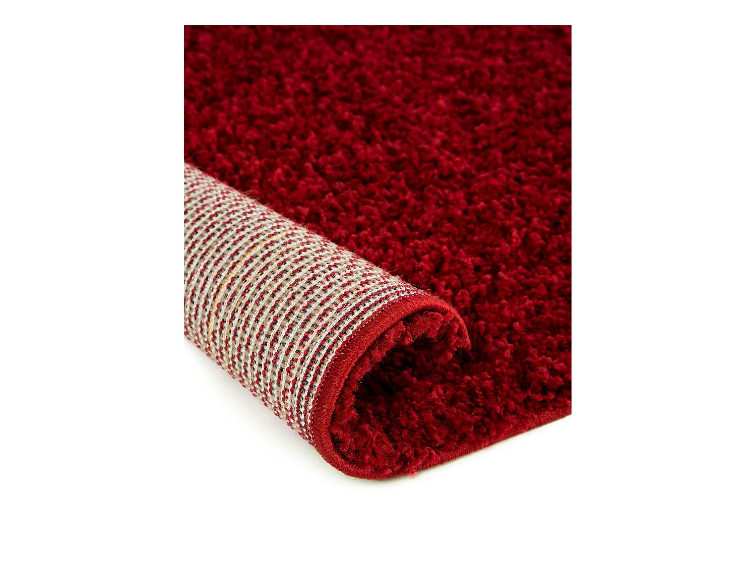 Tapis à poils longs Swirls Rouge foncé 133x190 cm