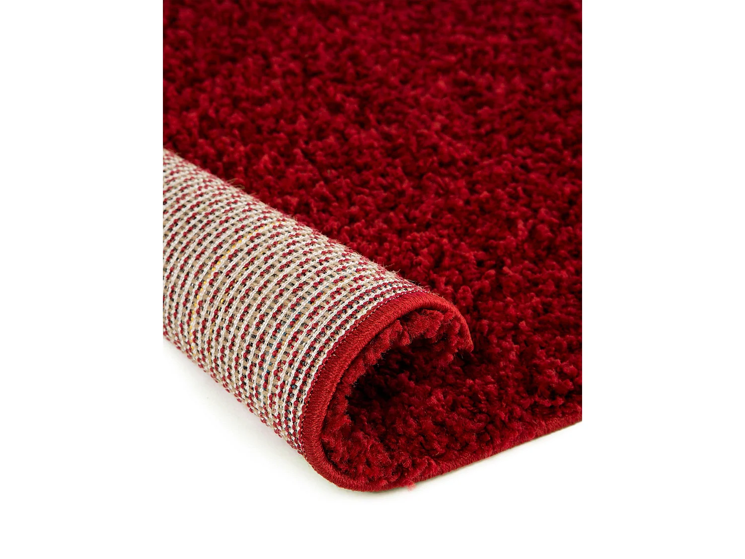 Tapis à poils longs Swirls Rouge foncé 133x190 cm