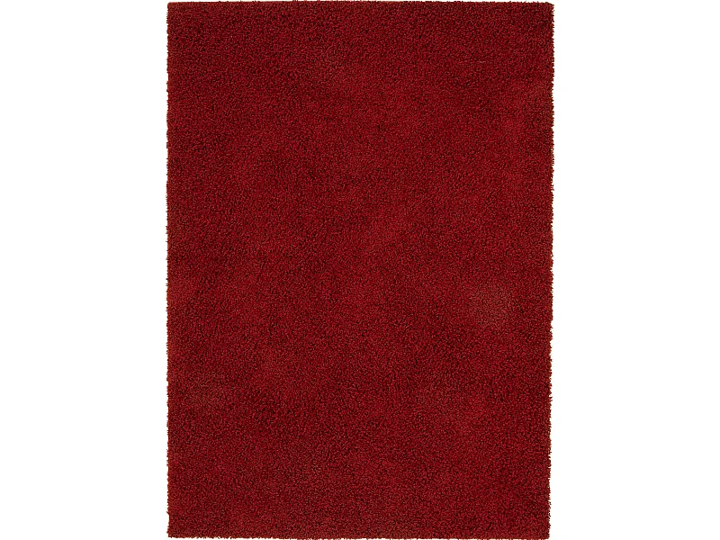 Tapis à poils longs Swirls Rouge foncé 133x190 cm