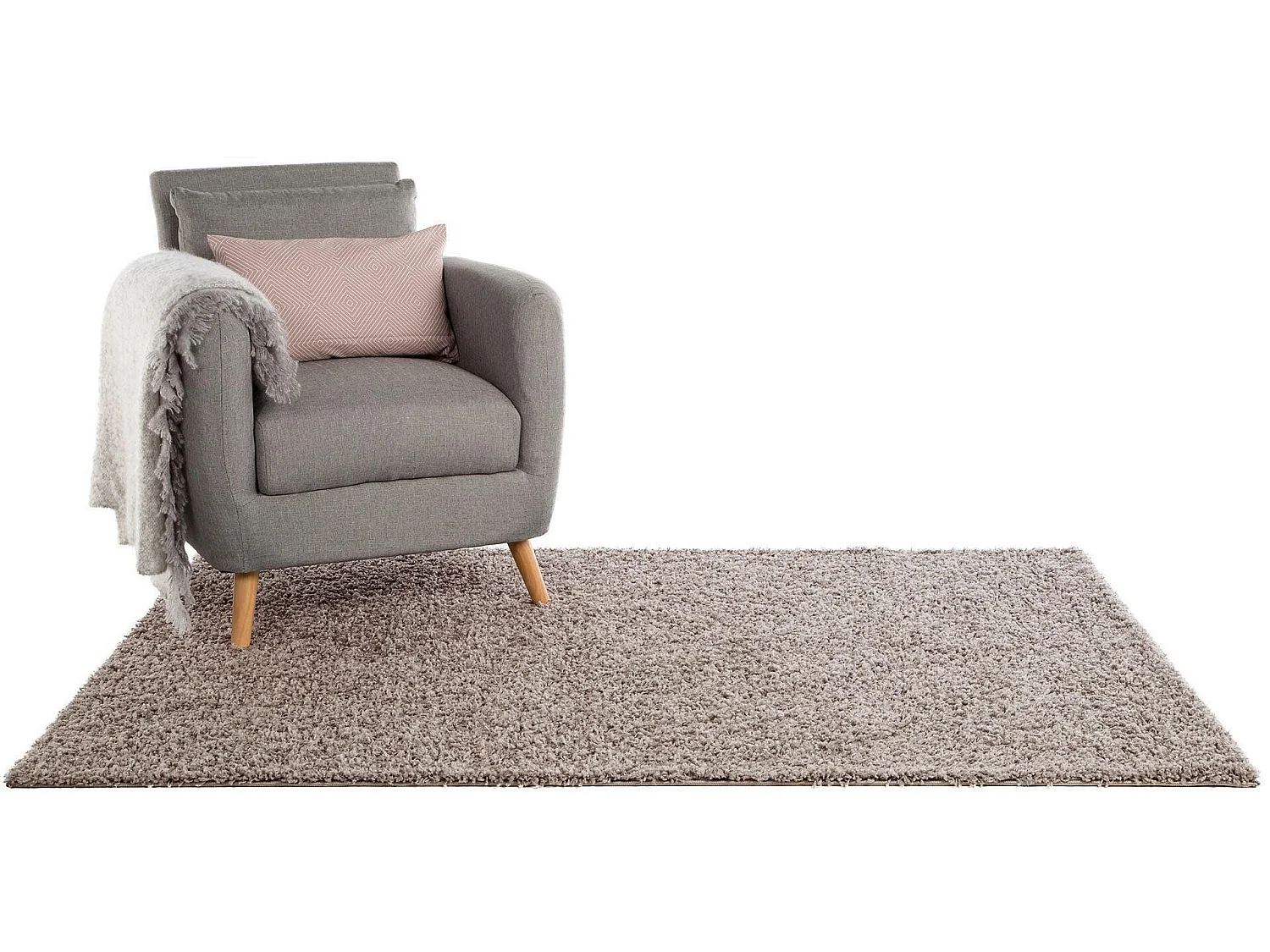 Tapis à poils longs Swirls Gris 120x170 cm