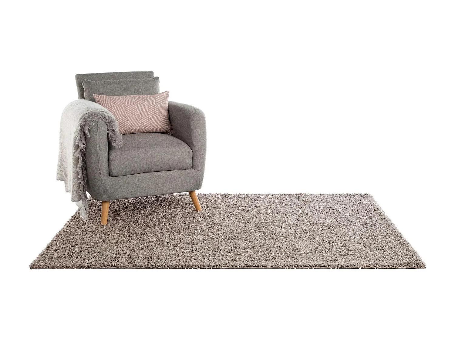 Tapis à poils longs Swirls Gris 120x170 cm