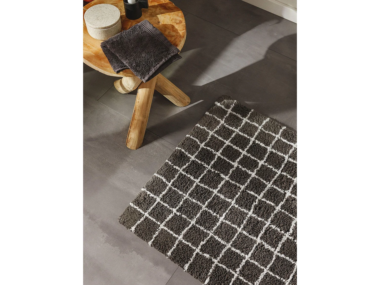 Tapis de Bain Wavu Gris 70x120 cm