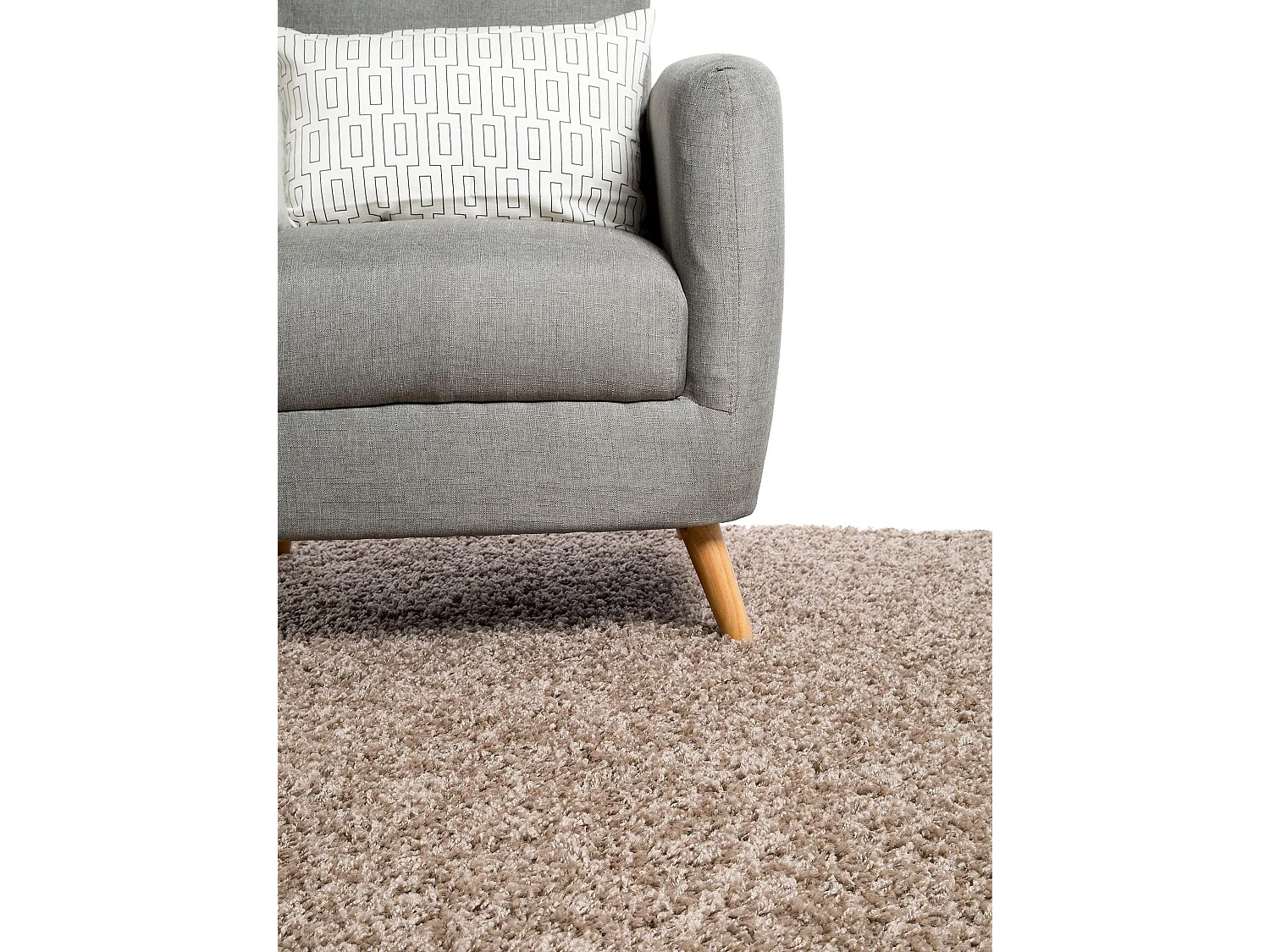 Tapis à poils longs Swirls Taupe 120x170 cm