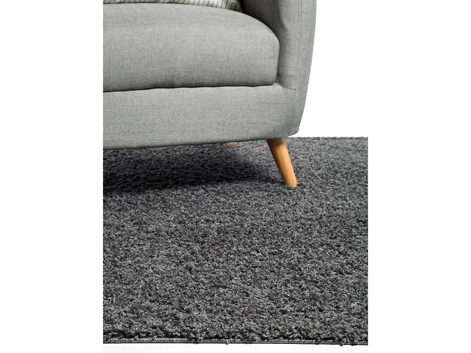 Tapis à poils longs Swirls Gris foncé 80x150 cm