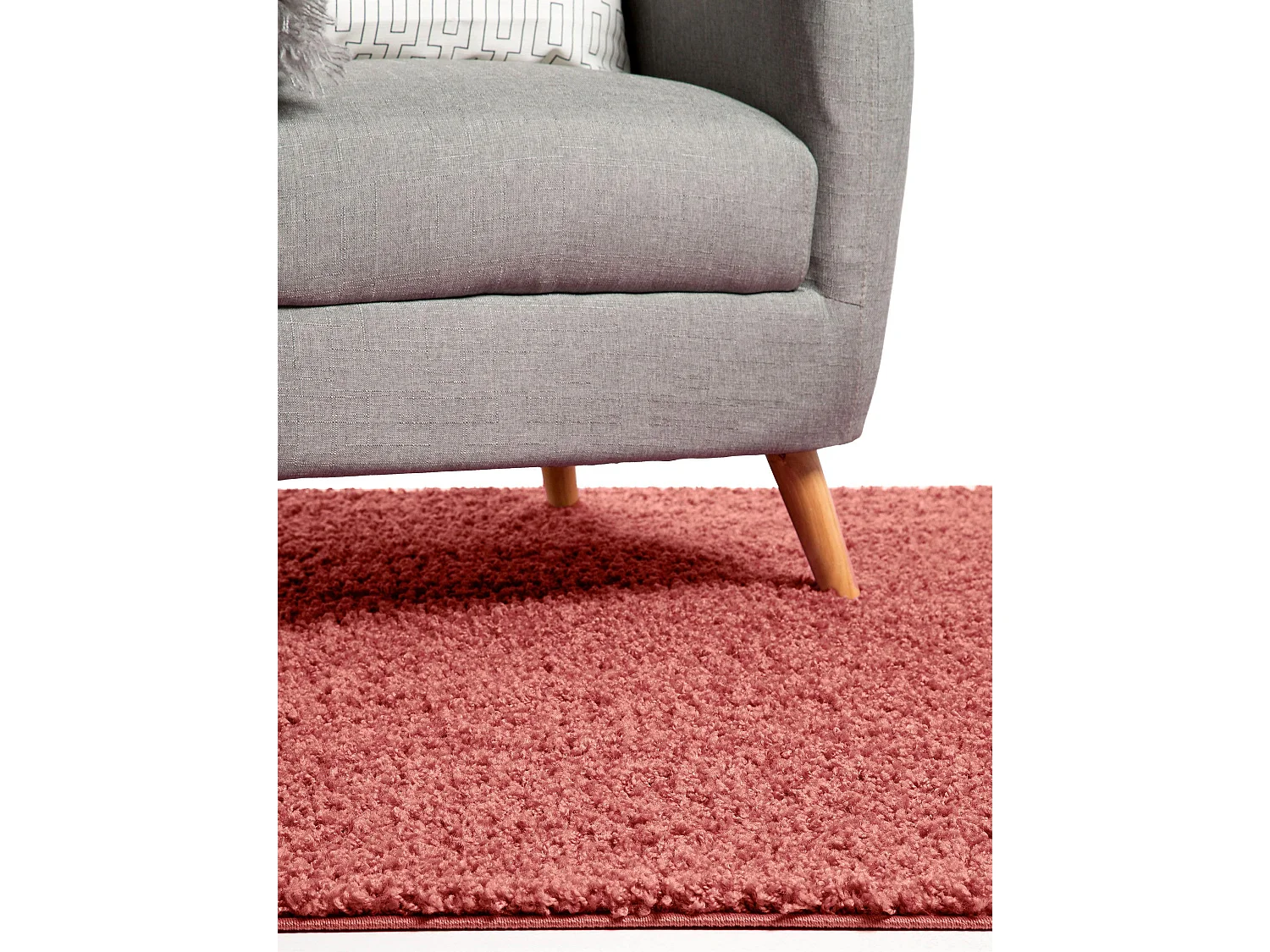 Tapis à poils longs Swirls Rose 120x170 cm