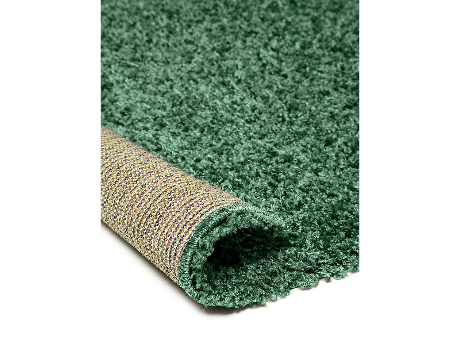 Tapis à poils longs Swirls Vert 133x190 cm