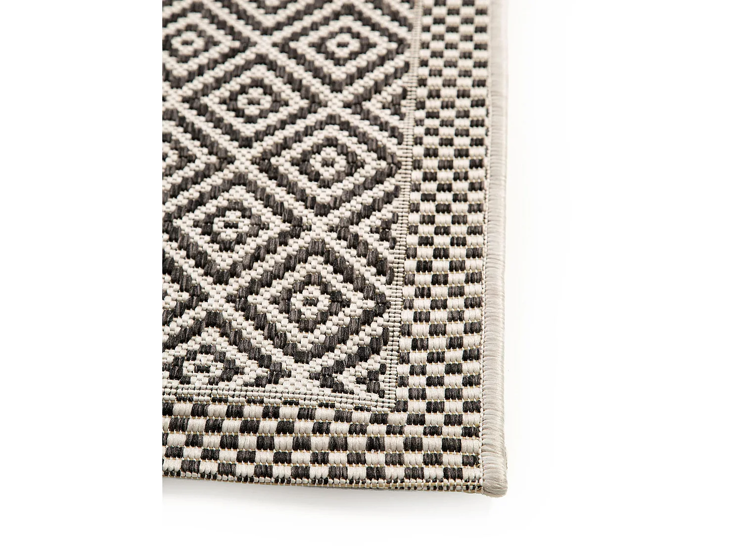 Tapis d'extérieur & intérieur Cleo Blanc & Noir 160x230 cm