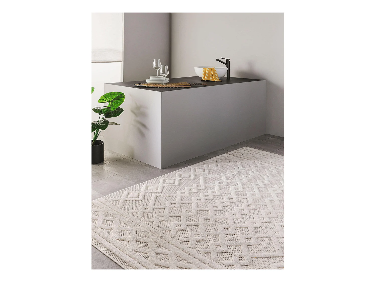 Tapis d'extérieur & intérieur Bonte Crème 160x230 cm
