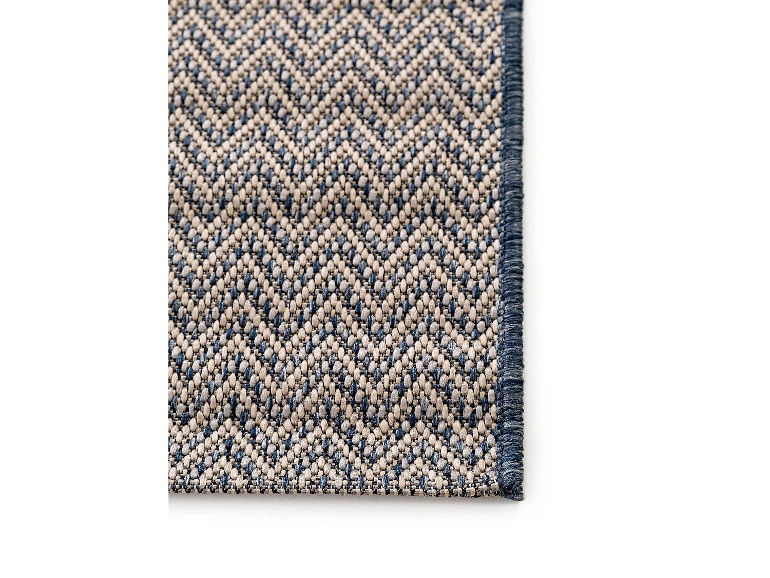 Tapis d'extérieur & intérieur River Beige/Bleu 100x150 cm