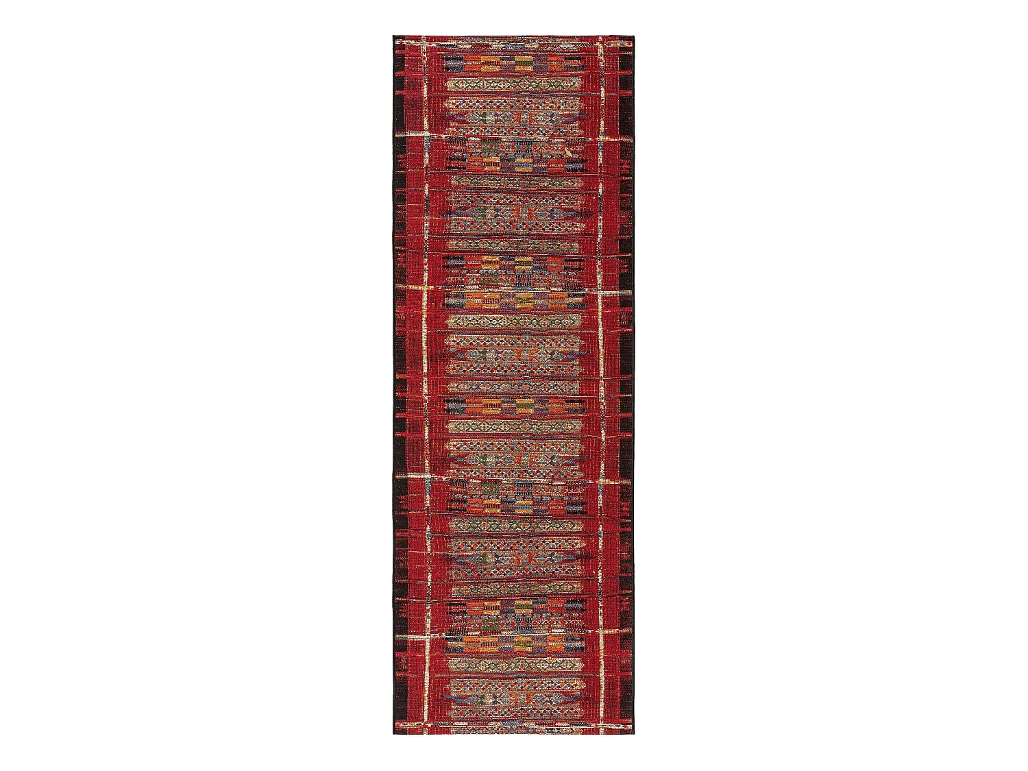 Tapis d'extérieur & intérieur Artis Multicouleur/Rouge 80x250 cm