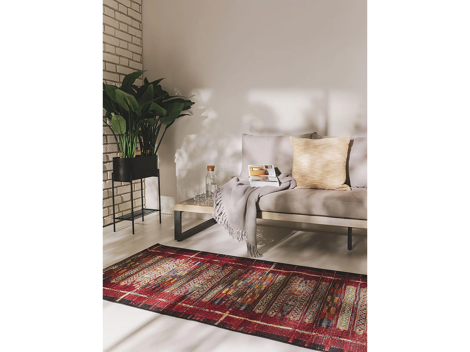 Tapis d'extérieur & intérieur Artis Multicouleur/Rouge 80x250 cm