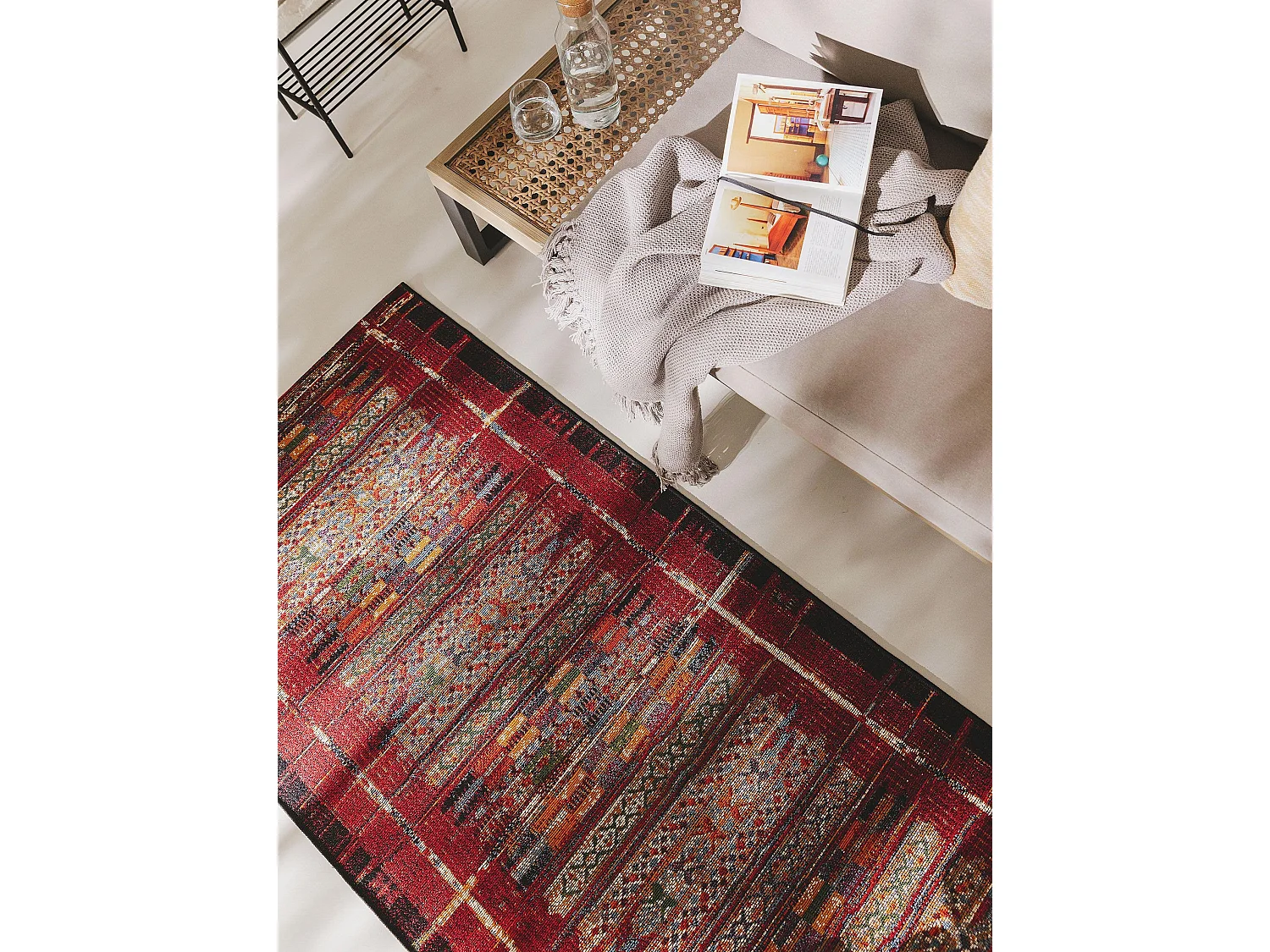 Tapis d'extérieur & intérieur Artis Multicouleur/Rouge 80x250 cm