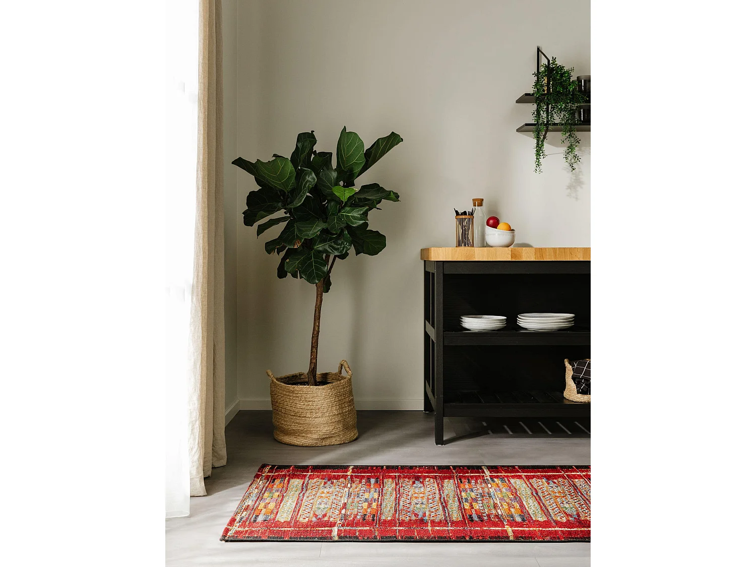 Tapis d'extérieur & intérieur Artis Multicouleur/Rouge 80x250 cm