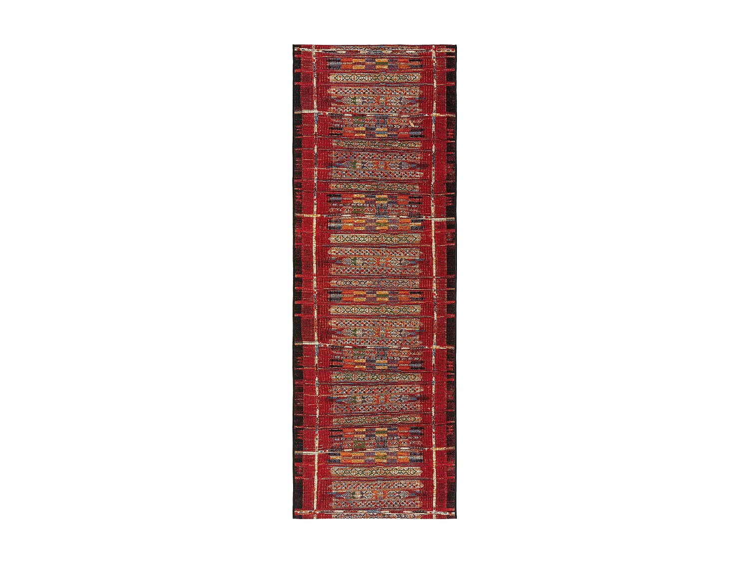 Tapis d'extérieur & intérieur Artis Multicouleur/Rouge 80x250 cm