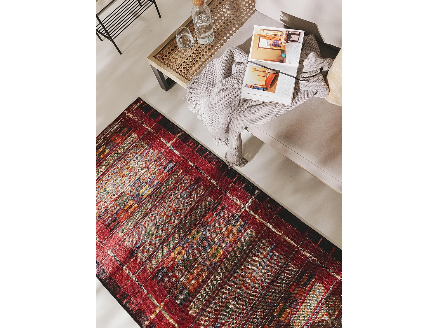 Tapis d'extérieur & intérieur Artis Multicouleur/Rouge 80x250 cm