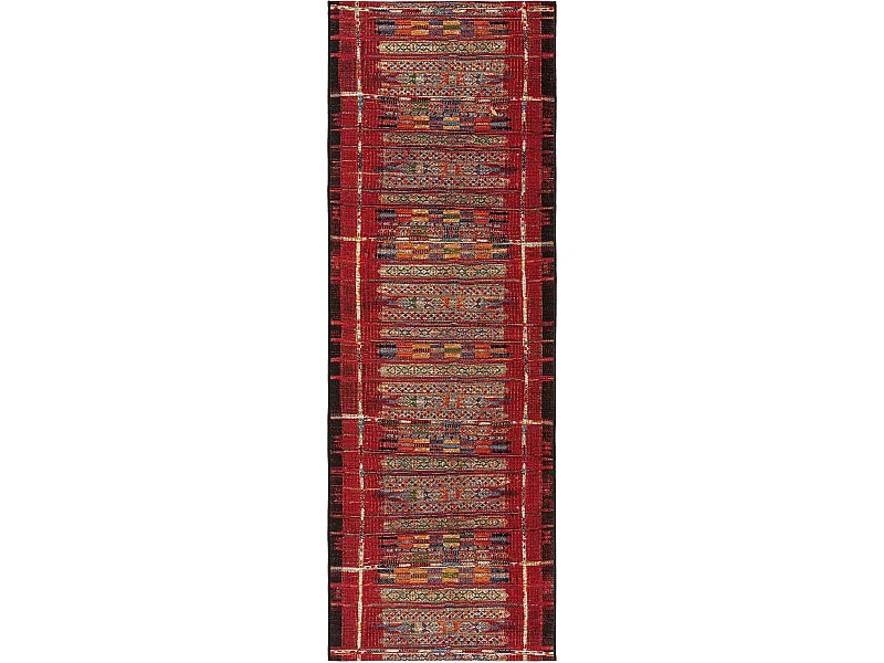 Tapis d'extérieur & intérieur Artis Multicouleur/Rouge 80x250 cm