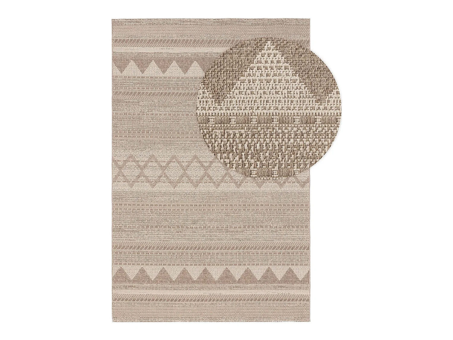 Tapis d'extérieur & intérieur Naoto Taupe 160x230 cm