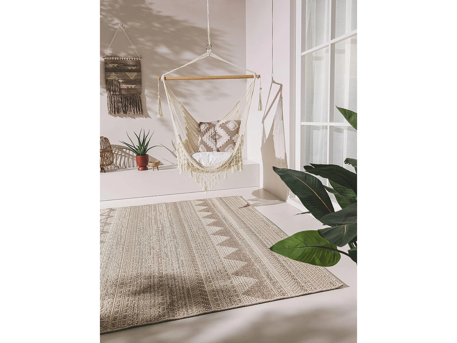 Tapis d'extérieur & intérieur Naoto Taupe 160x230 cm