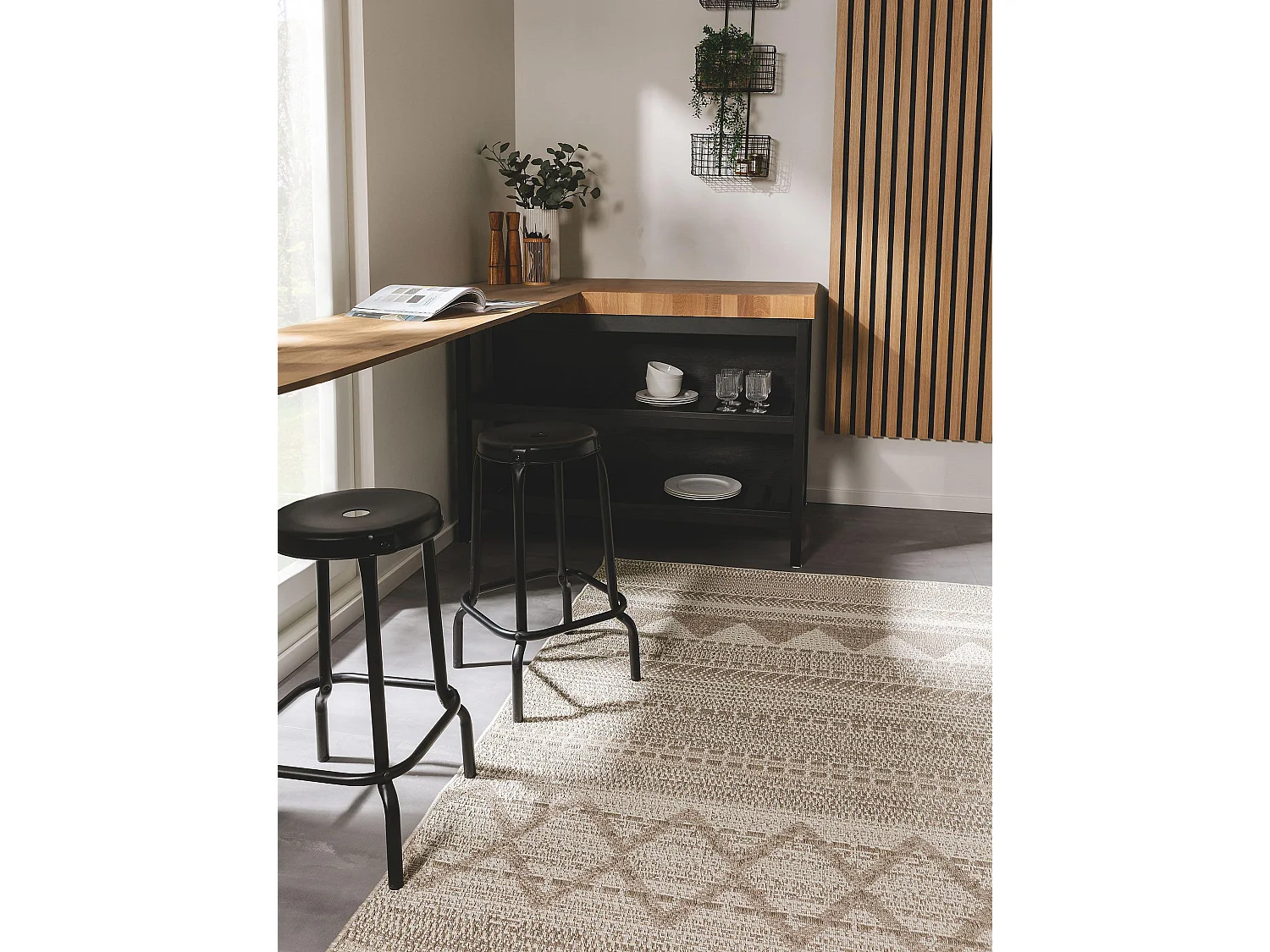 Tapis d'extérieur & intérieur Naoto Taupe 160x230 cm