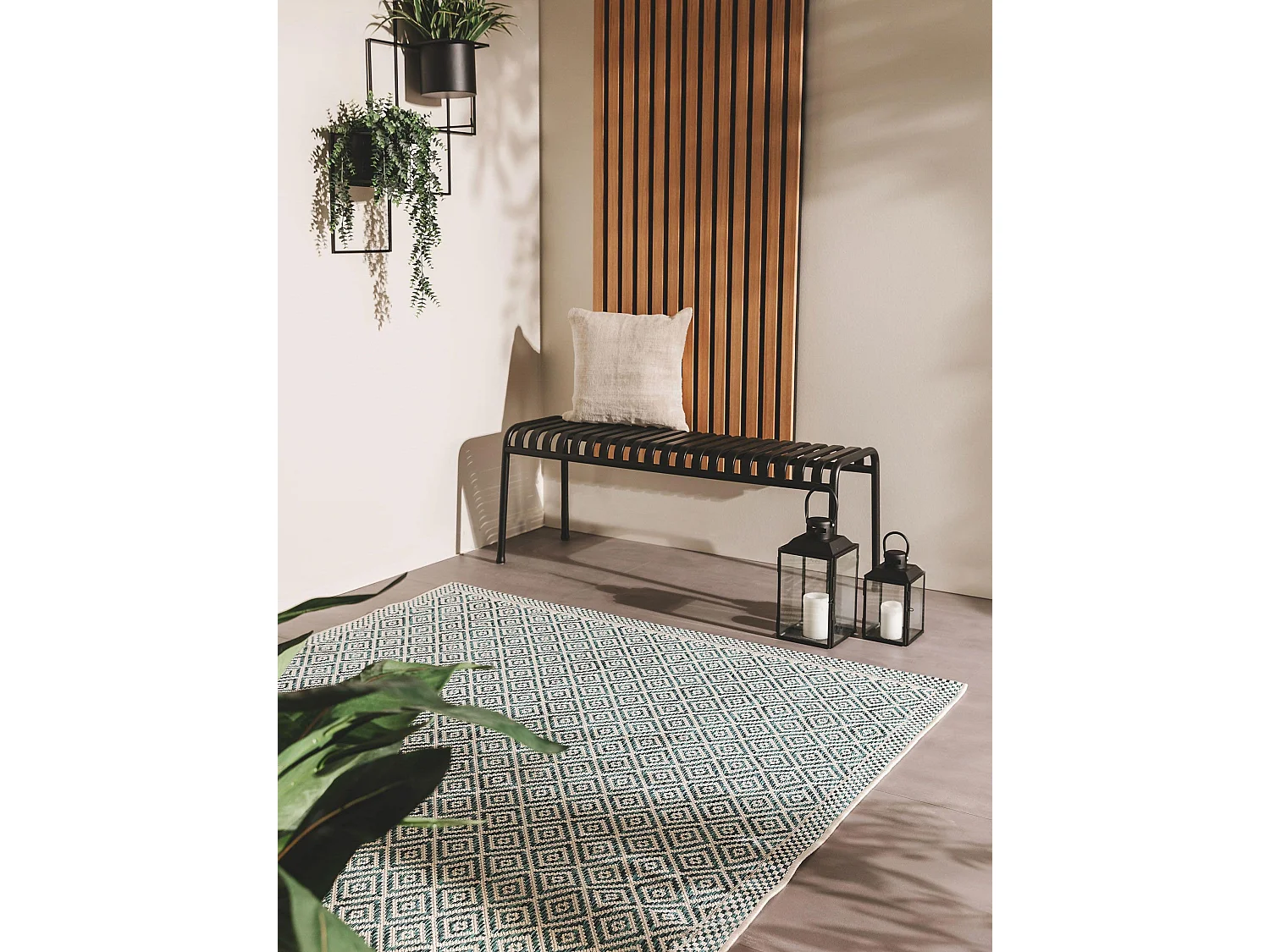 Tapis d'extérieur & intérieur Cleo Bleu 120x170 cm