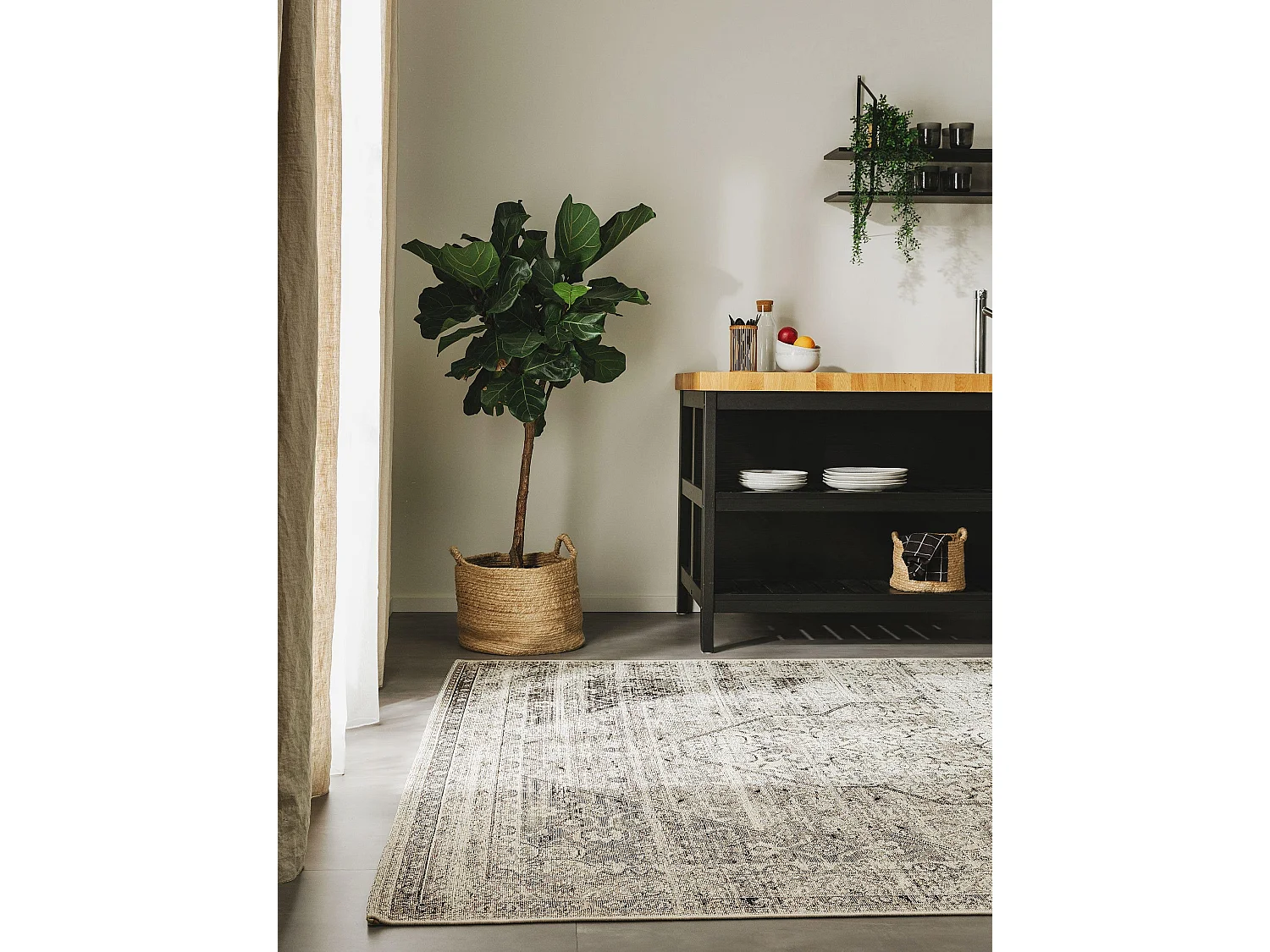 Tapis d'extérieur & intérieur Artis Anthracite 200x285 cm