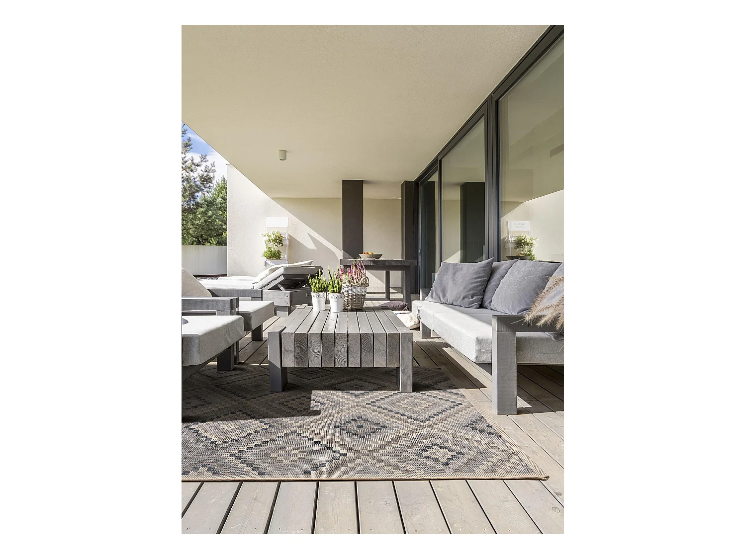 Tapis d'extérieur & intérieur River Bleu 160x230 cm