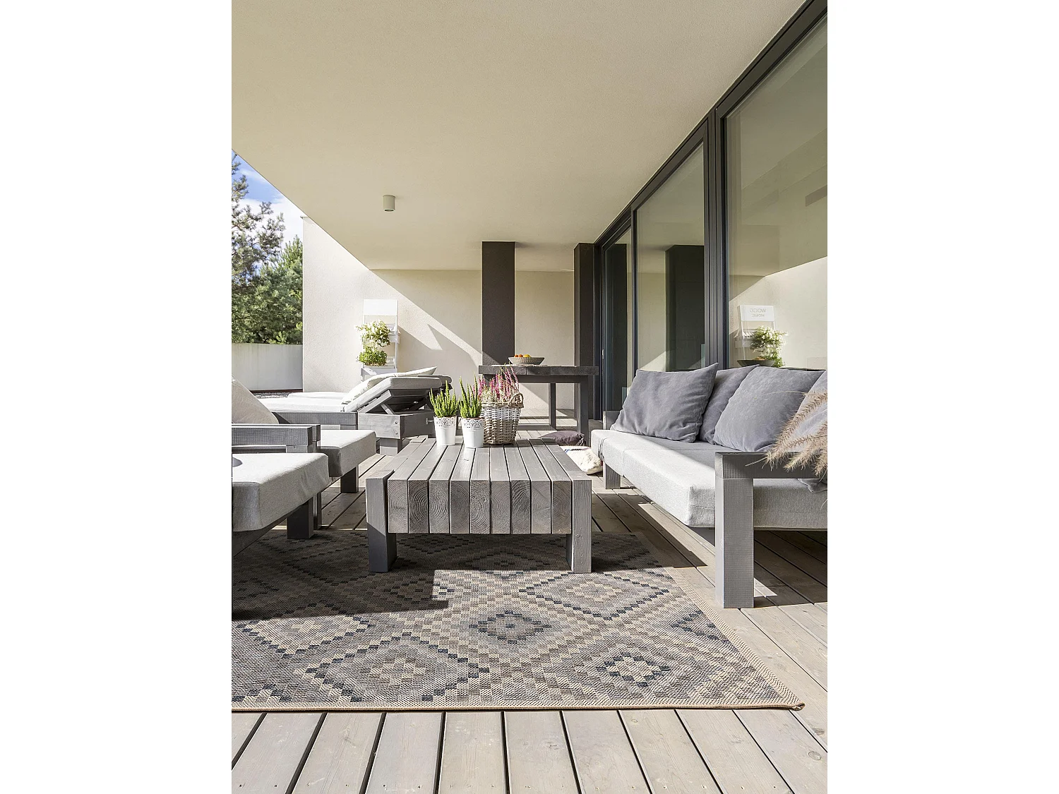 Tapis d'extérieur & intérieur River Bleu 160x230 cm