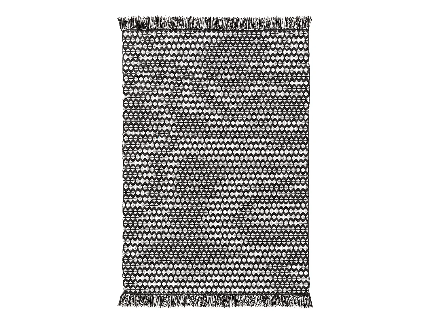 Tapis fabriqué à partir de matériaux recyclés Morty Noir & Blanc 120x170 cm