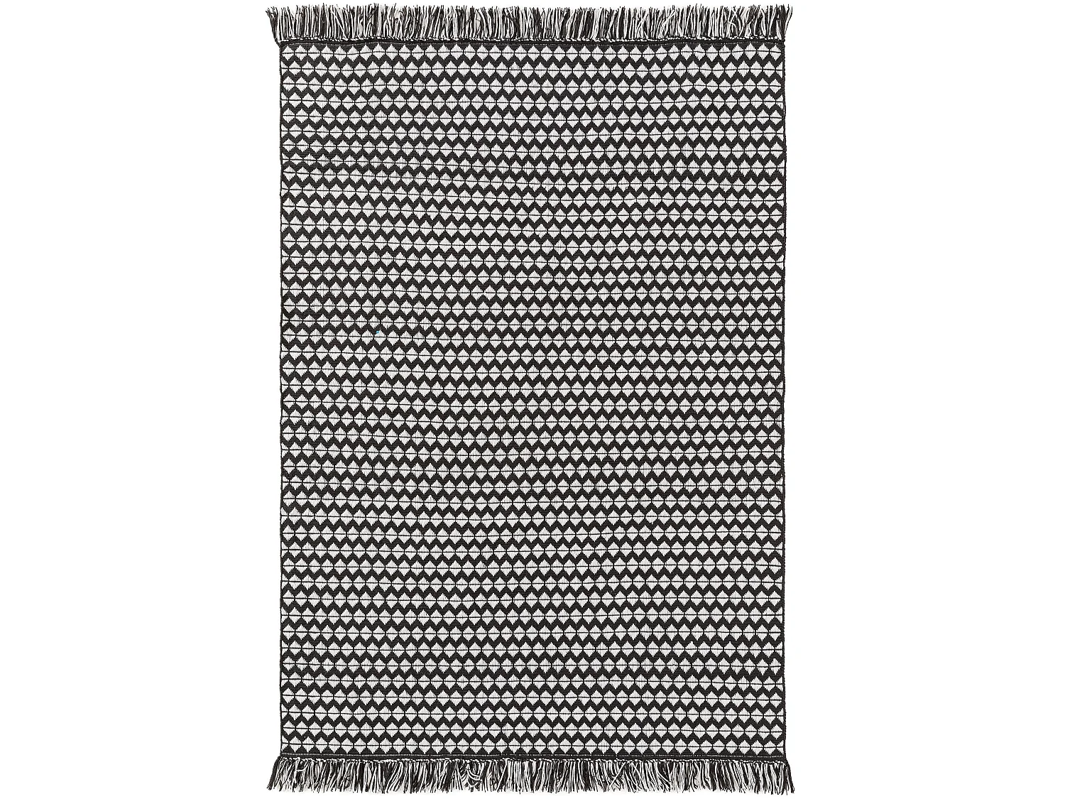 Tapis fabriqué à partir de matériaux recyclés Morty Noir & Blanc 120x170 cm